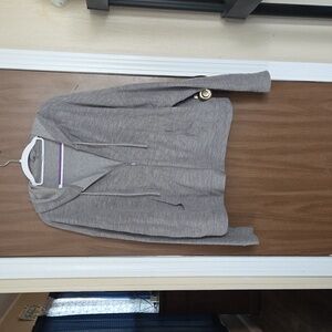 Old Navy Women's Gray Hoodie With Zip Closure.